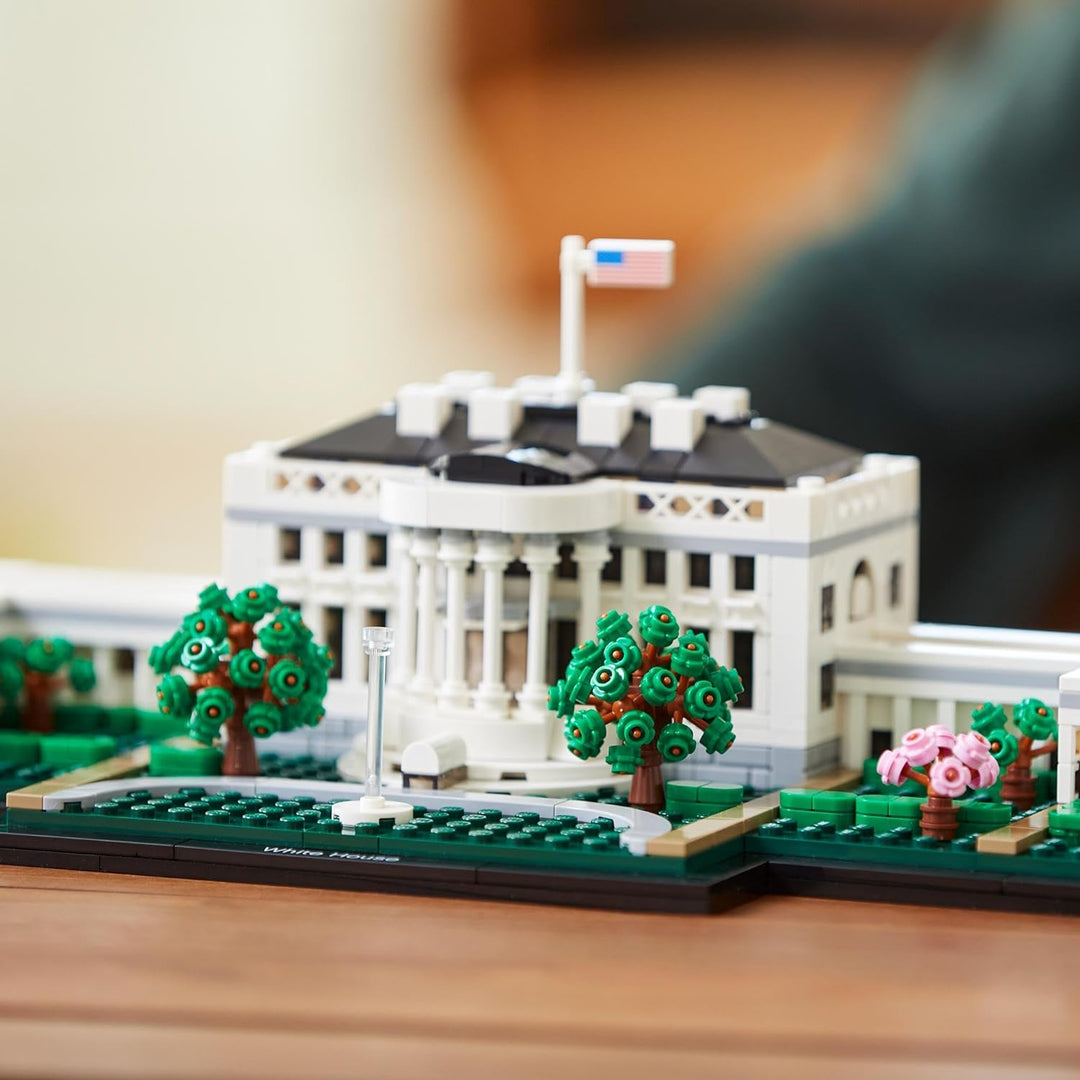 LEGO 21054 Architecture Das Weisse Haus, Modellbaussatz für Erwachsene, Set zum Stressabbau und eine