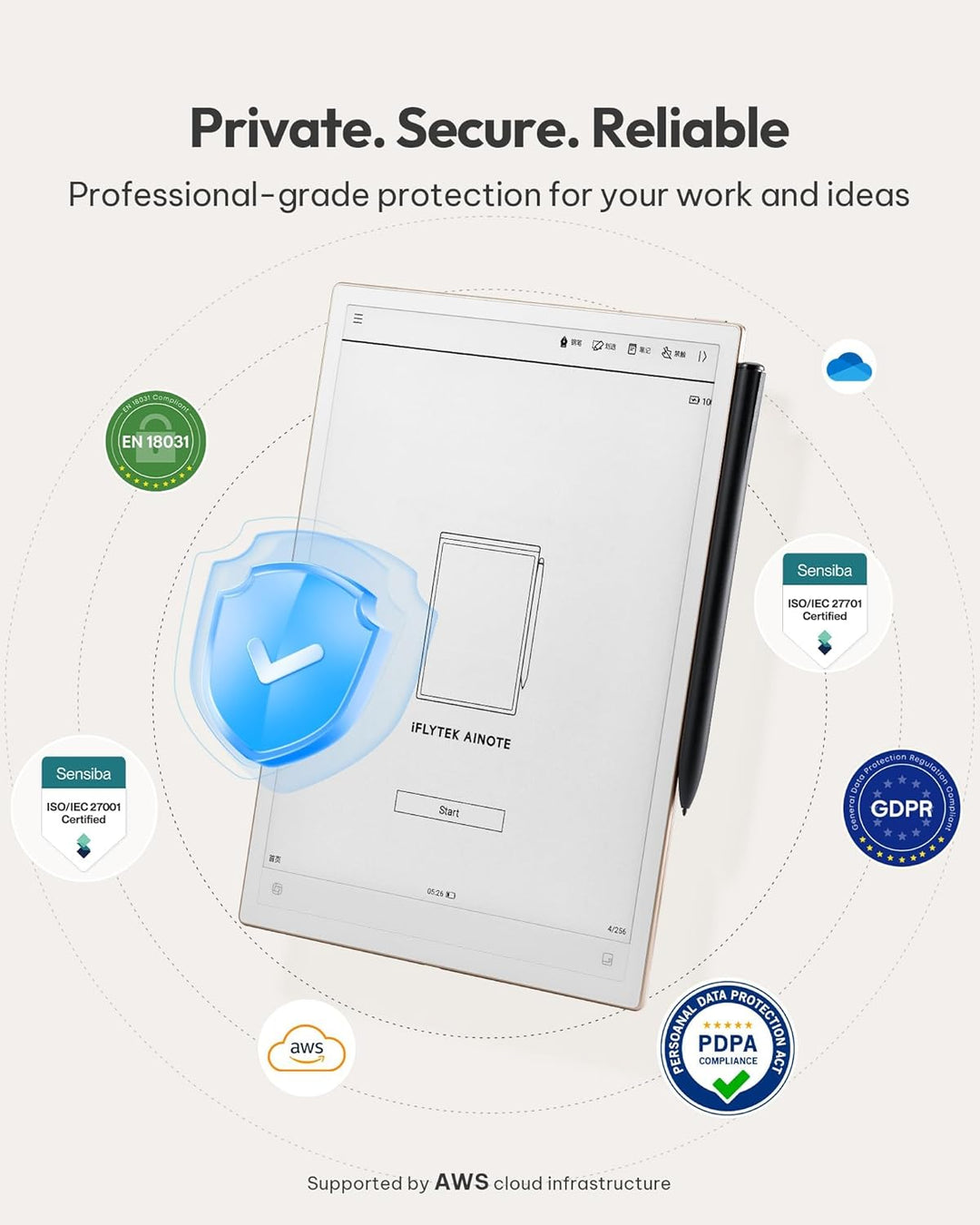 iFLYTEK AINOTE 2 Smart E-Ink Tablet 10,65 Zoll | Ultradünner digitaler Notizblock für Profis | KI-Tr