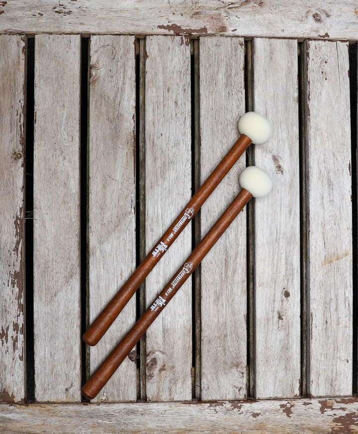 VIC FIRTH Bass Mallets MB2-H Corpsmaster Serie Hard Medium Head, Hard Medium Head