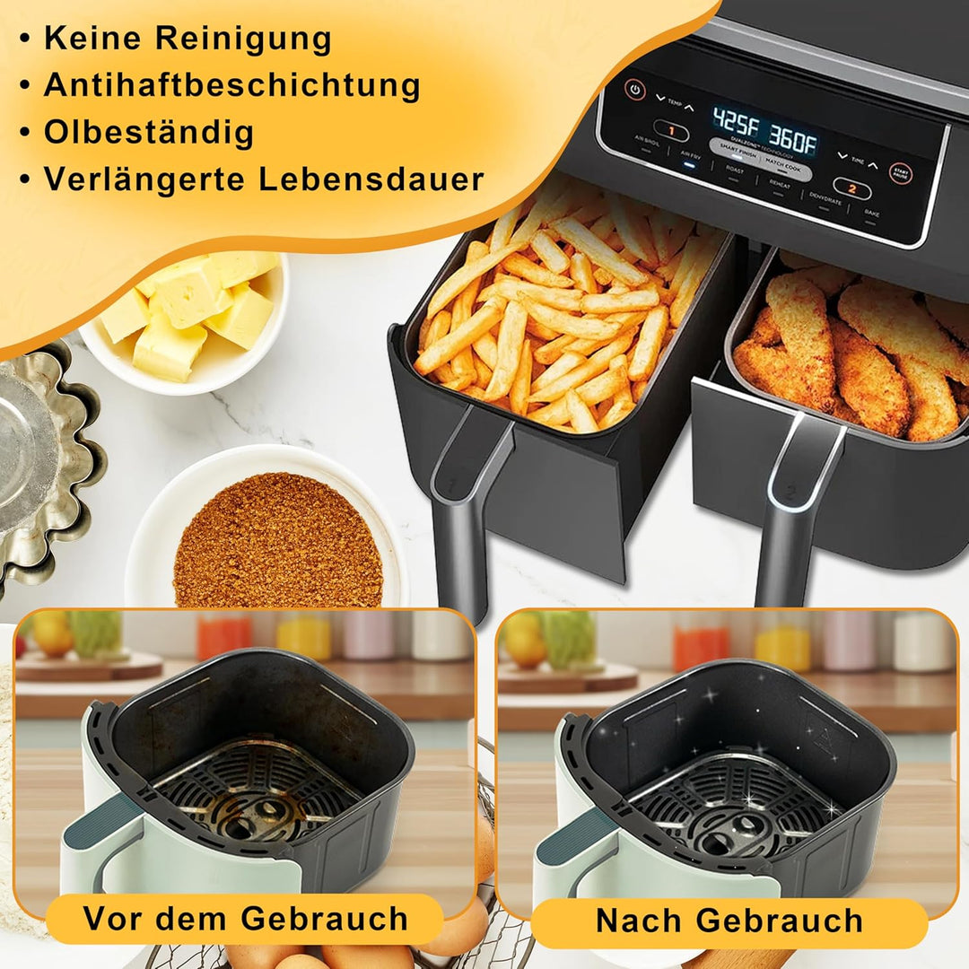 Ninja Heissluftfritteuse Zubehör, Airfryer Zubehör für Ninja Foodi Max Dual Zone AF300EU AF400EU AF5
