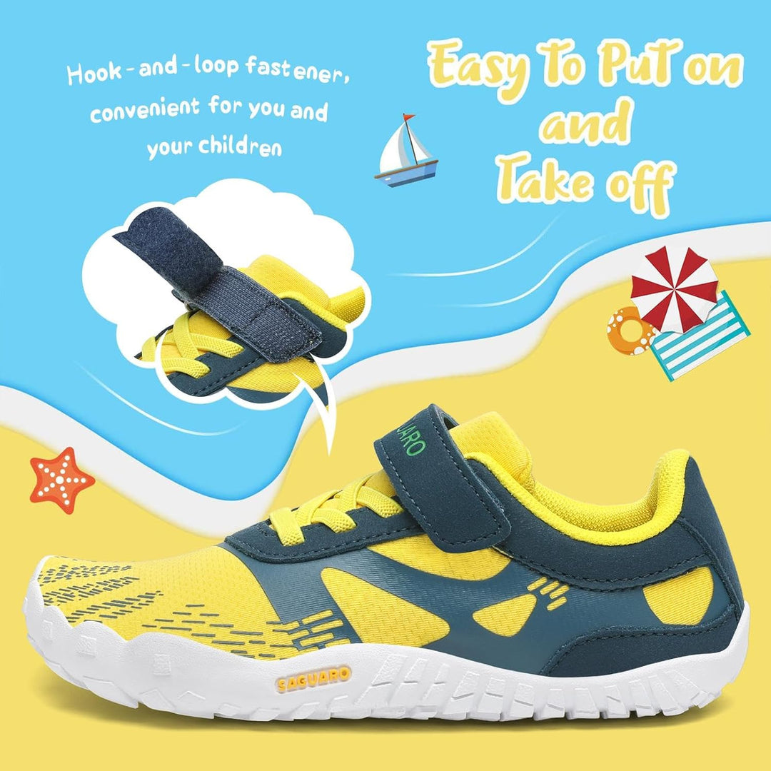 Saguaro Trailschuhe für Kinder, Mädchen, Sportschuhe, atmungsaktiv, rutschfest 24 EU Gelb, 24 EU Gel