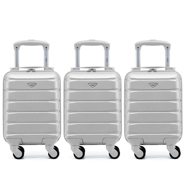 Flight Knight 3er-Pack Leichten 4-Rad-abs-hartschalenkoffern Kabinen-handgepack, Zugelassen Fur UBer