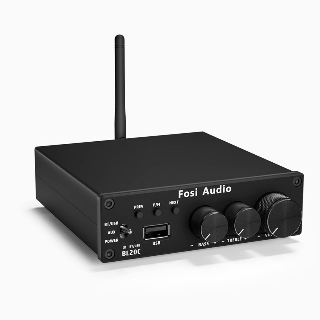 Fosi Audio BL20C HiFi Verstärker 320 Watt, Bluetooth 5.0 Mini 2.1 CH Klass-D TDA7498E Integrierter,