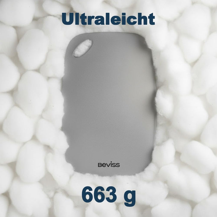 Reines Titan-Schneidebrett 38,1 × 27,9 cm – BPA-frei hygienisch | Doppelseitig verwendbar, Spülmasch