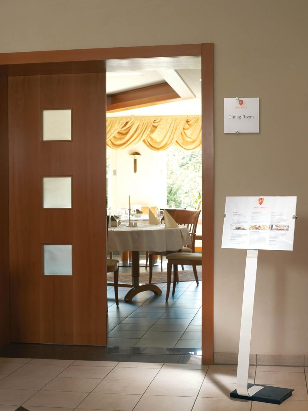 Durable Präsentationsständer Crystal Sign Stand A3, für Hoch- und Querformat, 481923, A3