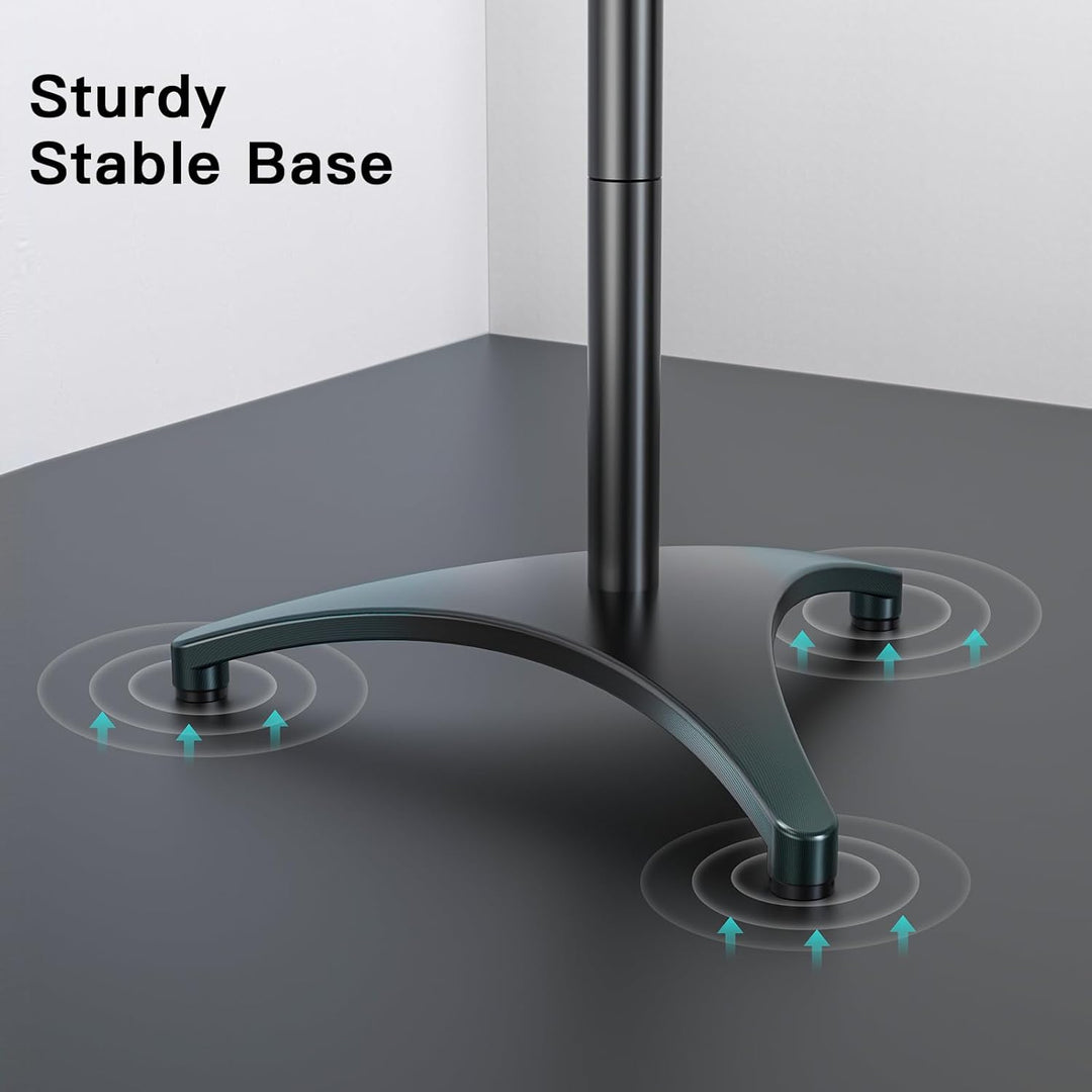 PERLESMITH Speaker Stands Extend 30-45 Inch with Upgraded Cable Management, Hold Satellite, Small Bo