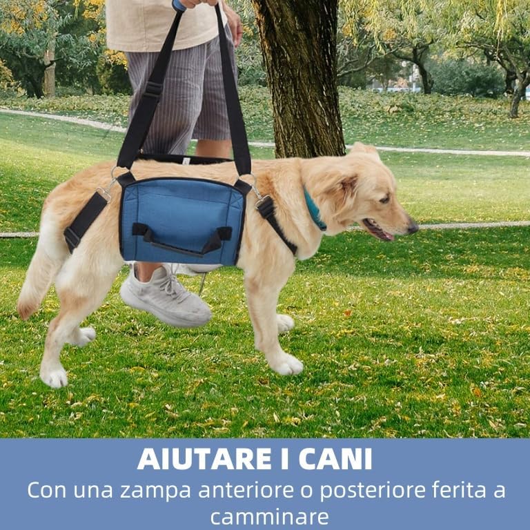 Hundetragegurt,Blau Notfallrucksack Unterstützung für Rehabilitation Hundelift Geschirr, Hundeträger