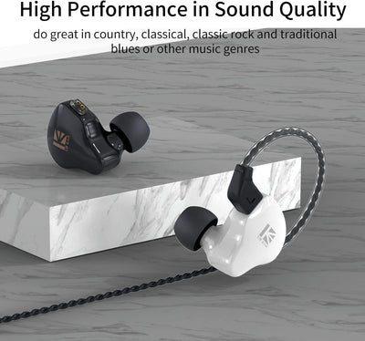 keephifi KBEAR KS1 Musiker-Kopfhörer mit Mikrofon in Ear Monitoren Ohrhörer IEM kopfhörer, Dual-Magn