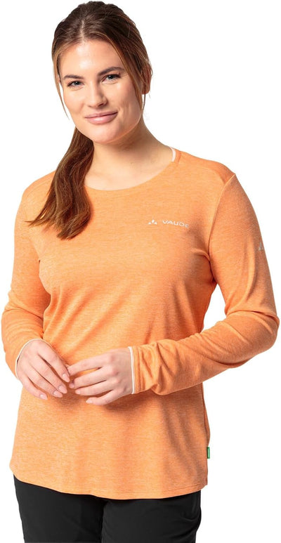 VAUDE Damen Women's Essential Ls T-Shirt T-Shirt 40 Orange (Sweet Orange), 40 Orange (Sweet Orange)