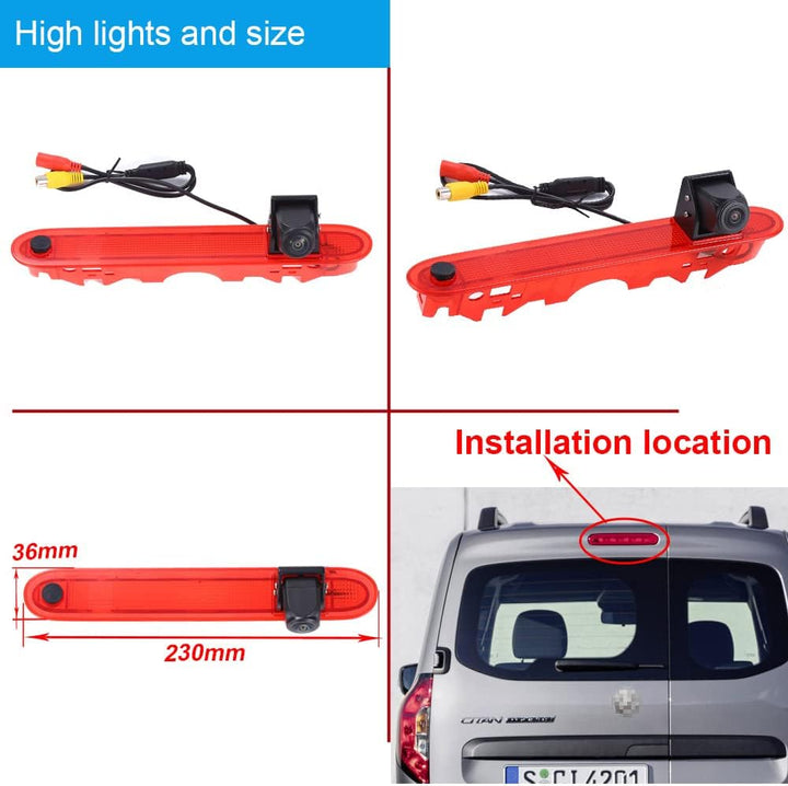 【4.3'' Rückspiegel Monitor + Rückfahrkamera Transpoter】HD Rückfahrkamera Set für Renault Kangoo II 2