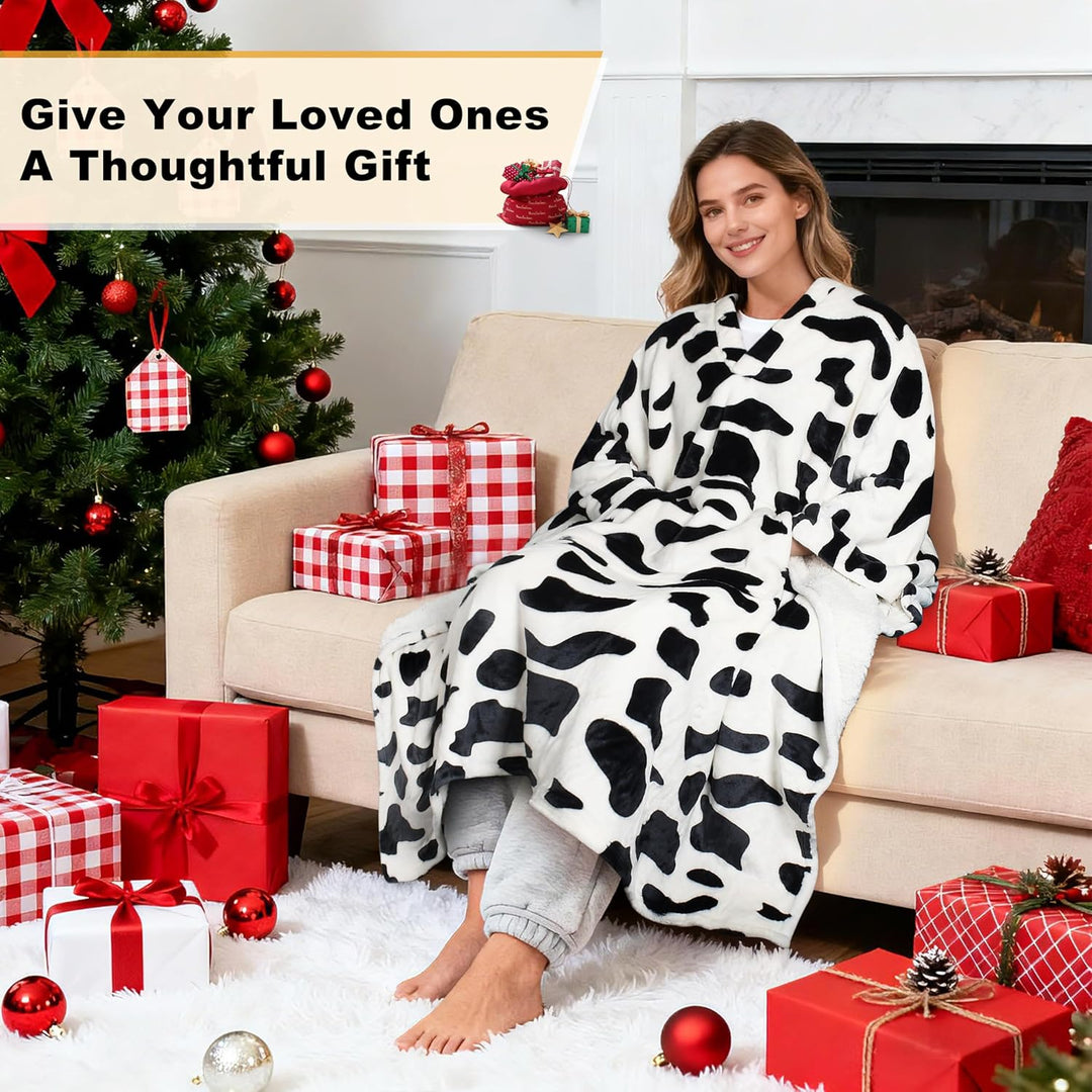 Catalonia Classy Sherpa Poncho Decke Superweiche bequeme Plüsch tragbare Fleecedecke für Erwachsene