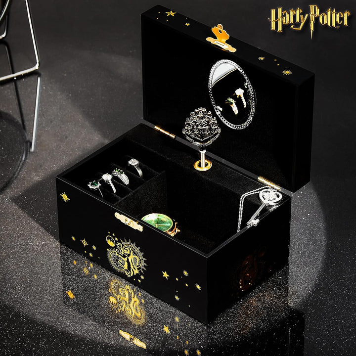 Harry Potter Schmuckaufbewahrung Geschenke Schmuckkästchen Magische Aufbewahrung mit Spieluhr und Sp