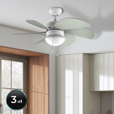 Cecotec Deckenventilator EnergySilence 3600 Vision Mint, 50 W, Durchmesser 92 cm, Lampe, 3 Geschwind