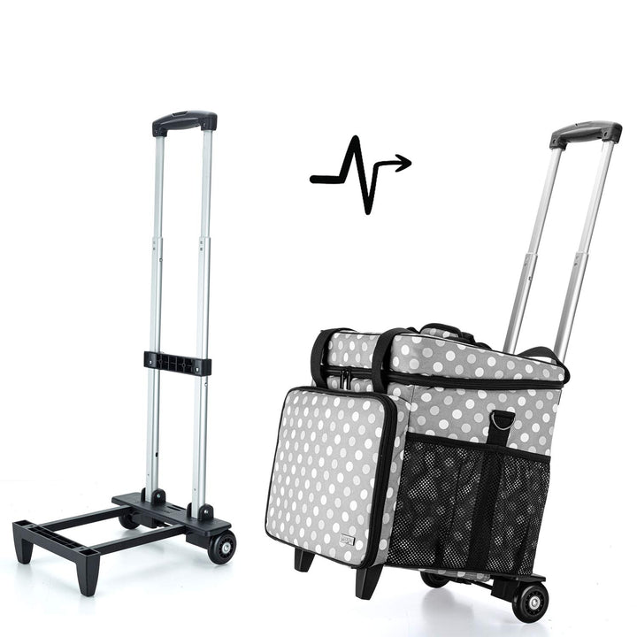 Luxja Overlock Trolley, Abnehmbarer Nähmaschinentrolley für Meiste Gängigen Haushaltsnähmaschinen, O