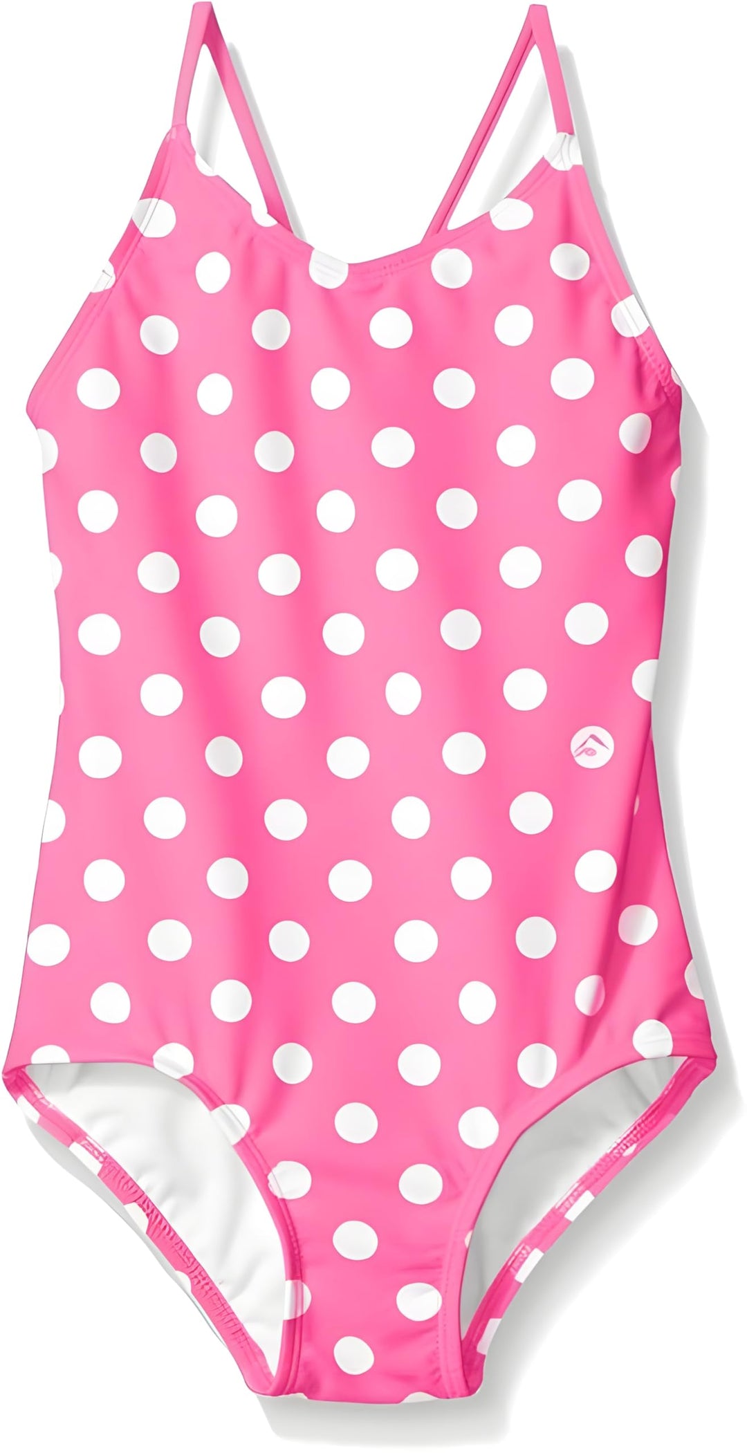 Kanu Surf Girls' Big Daisy Beach Sport 1-Piece Swimsuit, Suzie Pink Dot, 12