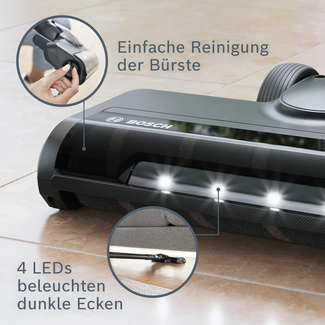 Bosch Hartboden-Softdüse mit LED-Beleuchtung BHZUHFN, geeignet für Unlimited 6, 7 und 8 Akku-Staubsa