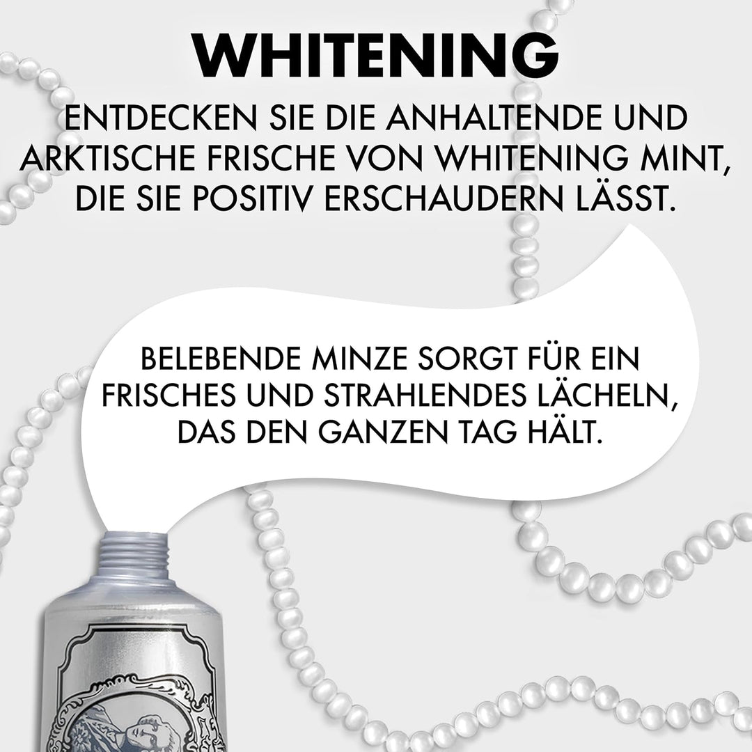 Marvis Whitening Mint Zahnpasta, 3 × 85 ml, Whitening Zahnpasta fördert eine natürliche Zahnaufhellu