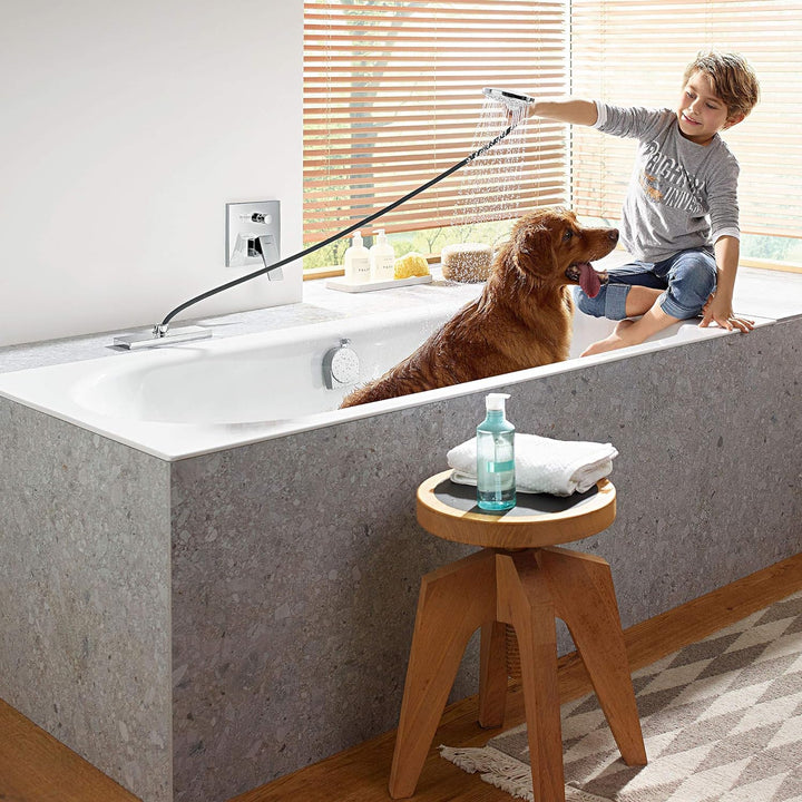 hansgrohe Schauchbox (sBox) eckiges Fertigset, Chrom Chrome Fertigset eckig, Chrome Fertigset eckig