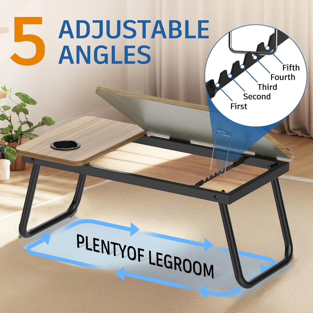 Huracan Laptoptisch Betttablett Klappbar, Tragbares Laptop Tisch für Bett, Lapdesk mit Schublade und