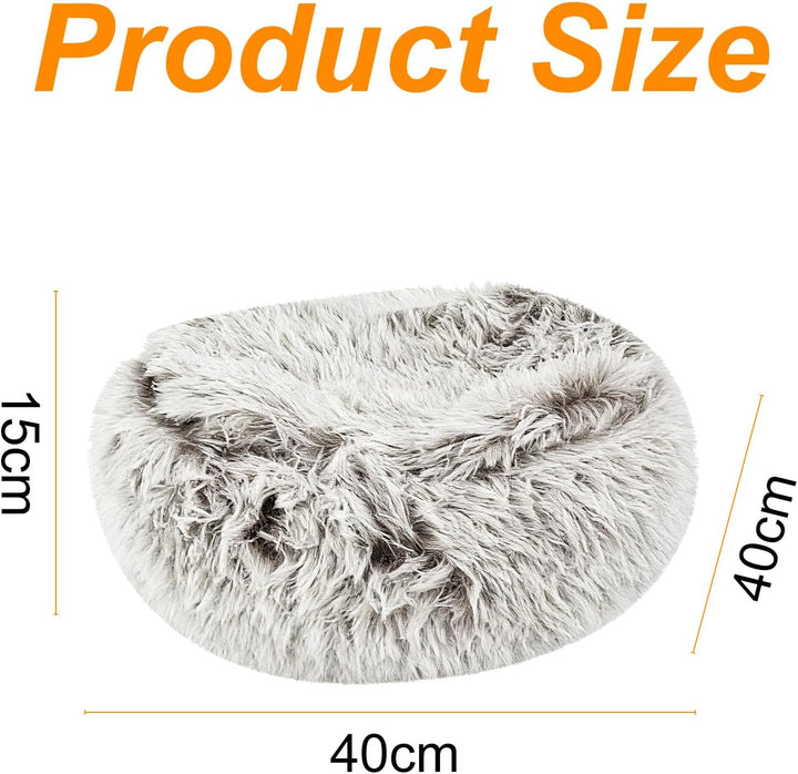 Katzenbett, Katzenhöhle mit rutschfeste Unterseite, Katzenkissen mit Plüsch Kapuze, Katzenschlafsack