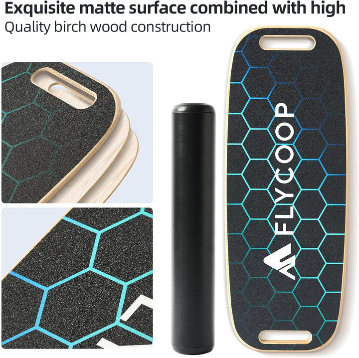 Balance Board Erwachsene Balancierbrett Holz Indoorboard Surf Skateboard Indoor Surfboard Trickboard