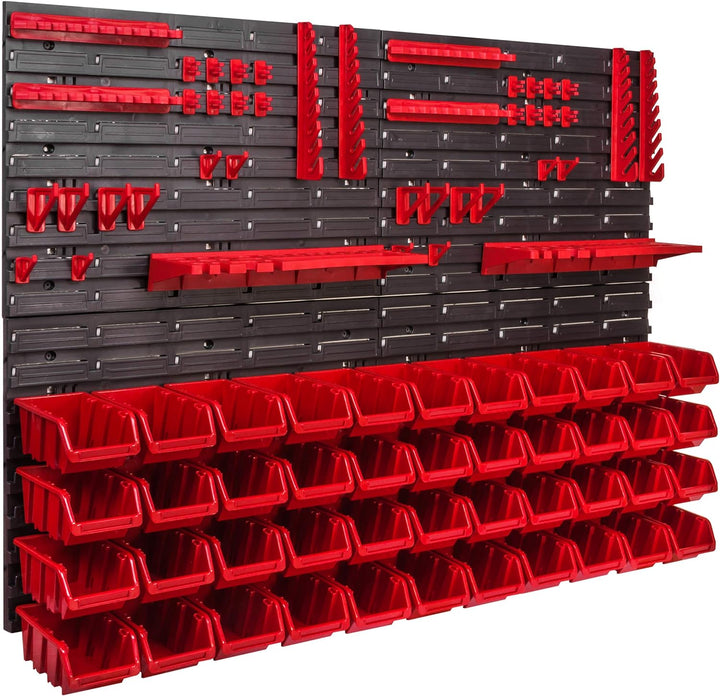 Lagersystem Wandregal 1152 x 780 mm, Werkzeughalterungen, Stapelboxen Schüttenregal Sichtlagerkästen