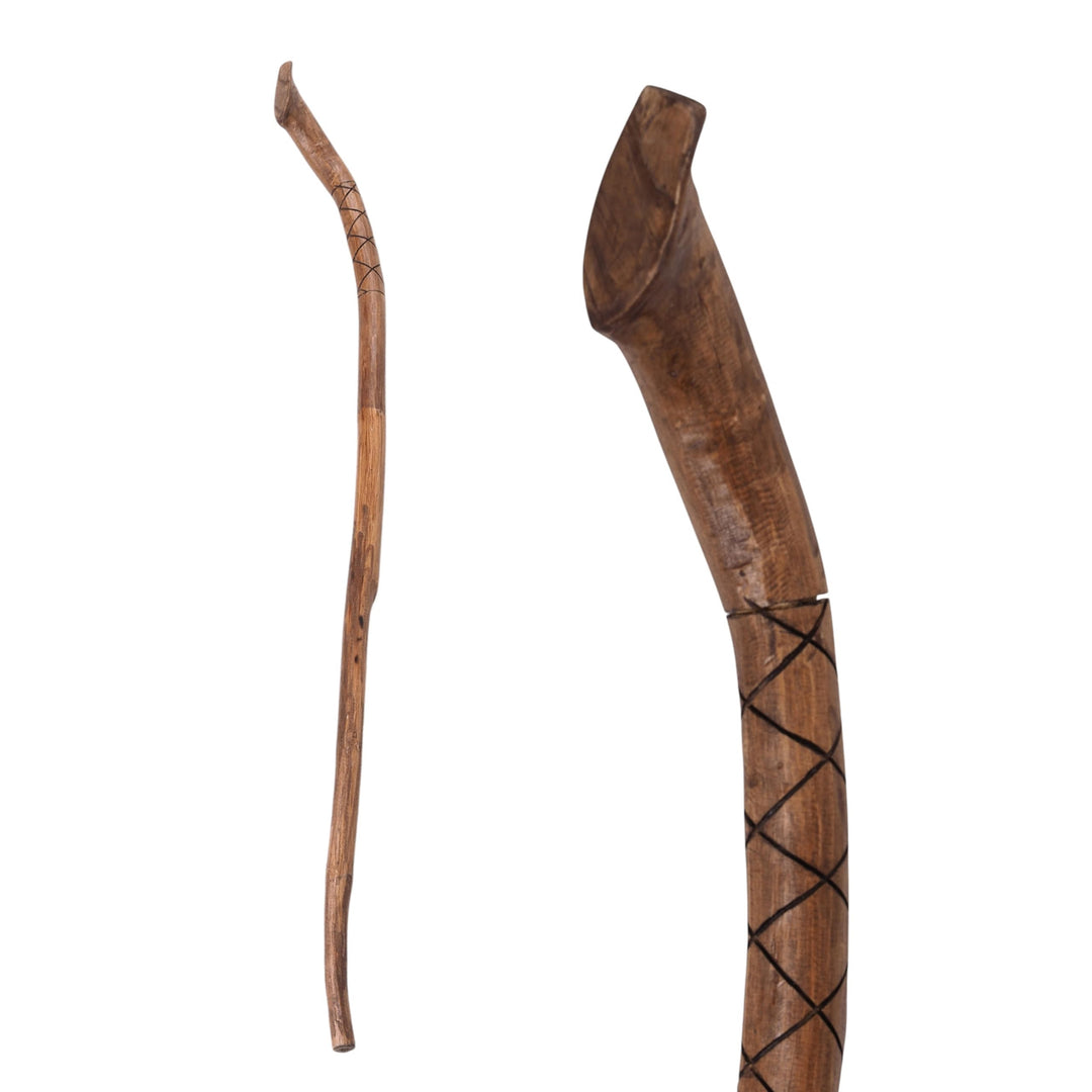Geschnitzter GEHSTOCK Walk | Teakholz, 120cm | Holz Stock mit Schnitzereien, Wanderstock, Holz Stock