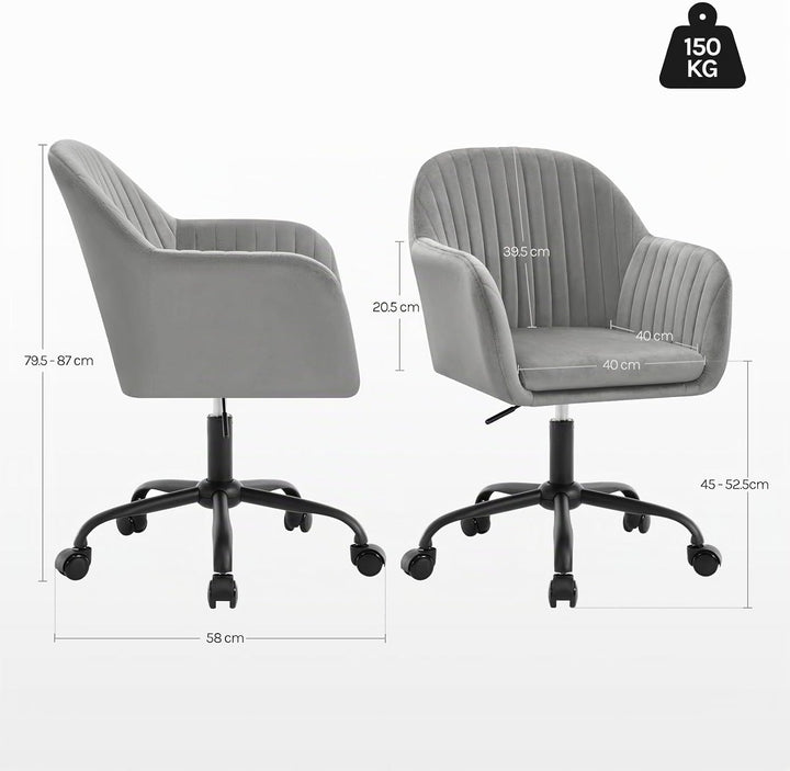 WOLTU Schreibtischstuhl, Bürostuhl ergonomisch, Homeoffice Stuhl höhenverstellbar, Schminkstuhl mit