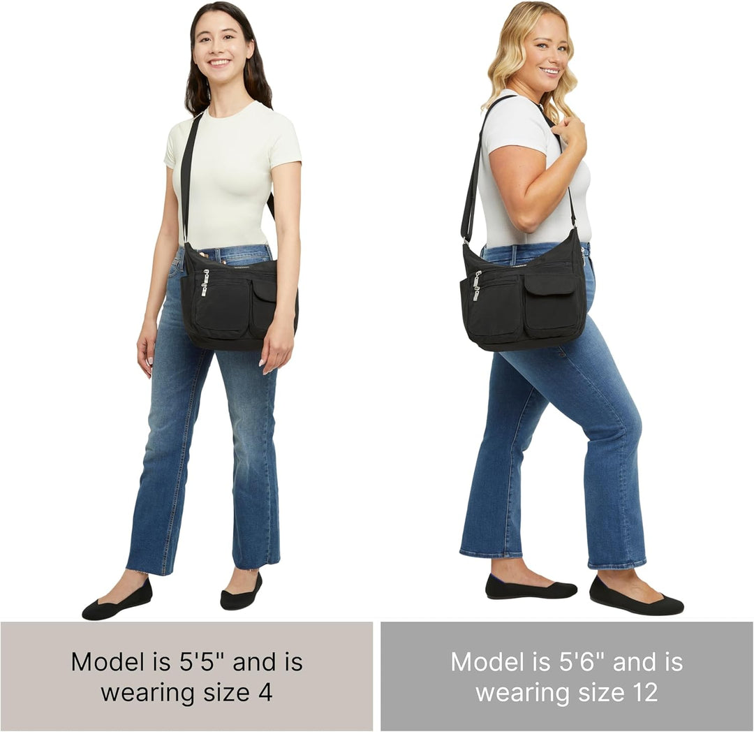 Baggallini Damen Everywhere bagg with überall Tasche mit RFID 34 Charcoal, 34 Charcoal