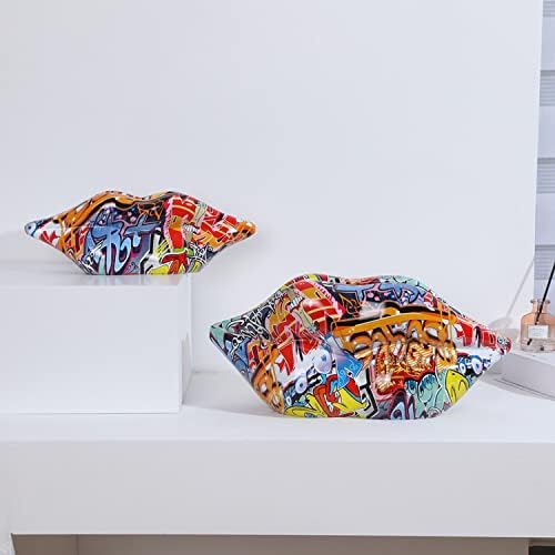 xuejuanshop Kunsthandwerk minimalistisch Moderne Kreative Farbe Dreidimensionale grosse Lippen Dekor