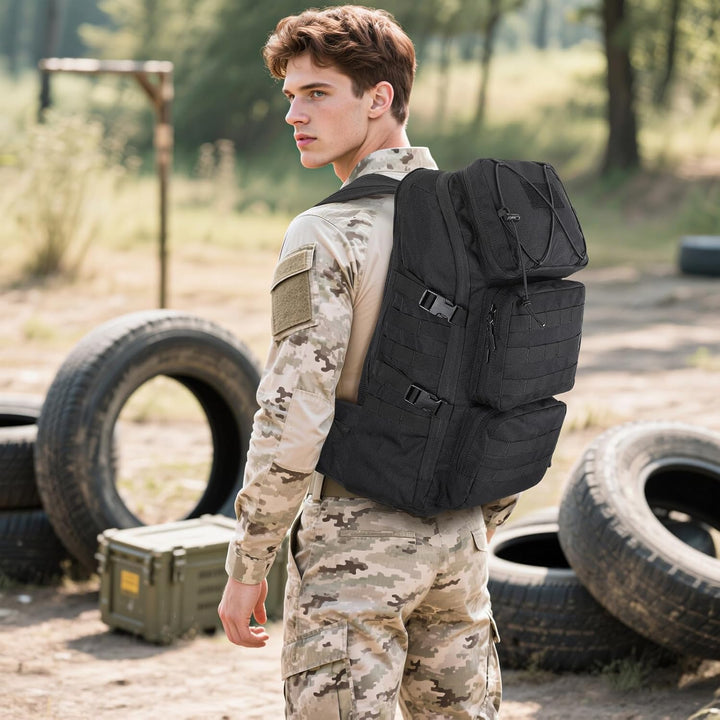 VINBAGGE Molle Rucksack Herren Wanderrucksack Taktischer Backpack Schulrucksack 900D Nylon Mehrere T