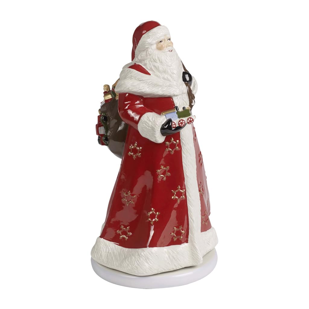 Villeroy und Boch Christmas Toys Memory Santa drehend, Santa Claus Figur mit Drehfunktion, Hartporze