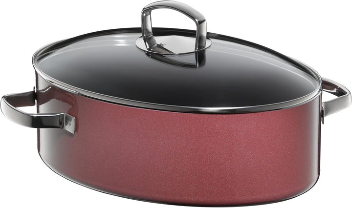 WMF Fusiontec Mineral Bräter 36 cm, ovale Form, Perfektes Braten, Homogene Kochergebnisse, Kratzfest