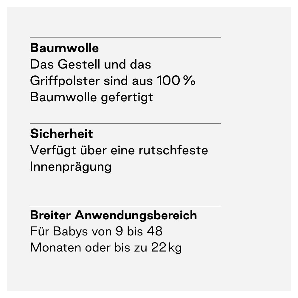 Jané Catch, Kindertrage Seitlich Babytragetuch, Tragetaschen für Babys von 9 bis 48 Monaten, 100% Ba
