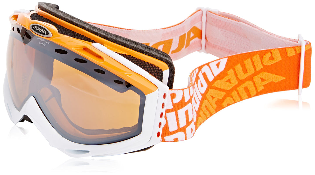 Alpina Cybric HM Skibrille (Farbe: 846 orange/White, Scheibe: Spiegel orange sphärisch)