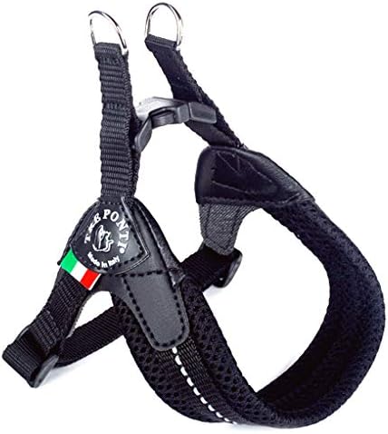 Tre Ponti Geschirr Easy Fit Soft Mesh Verstellbarer Bauchgurt blau Gr.2.5 / 36-50 cm / bis 6kg, blau