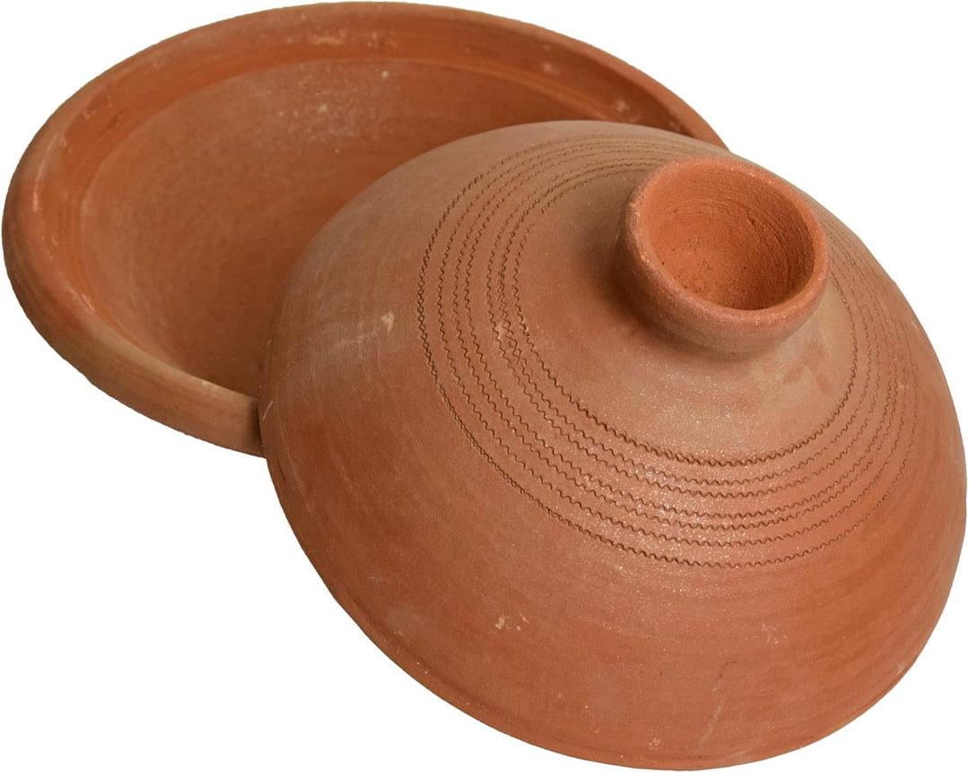 Simandra Tajine I Tontopf zum Garen I unlasierter Schmortopf I 24 cm Durchmesser