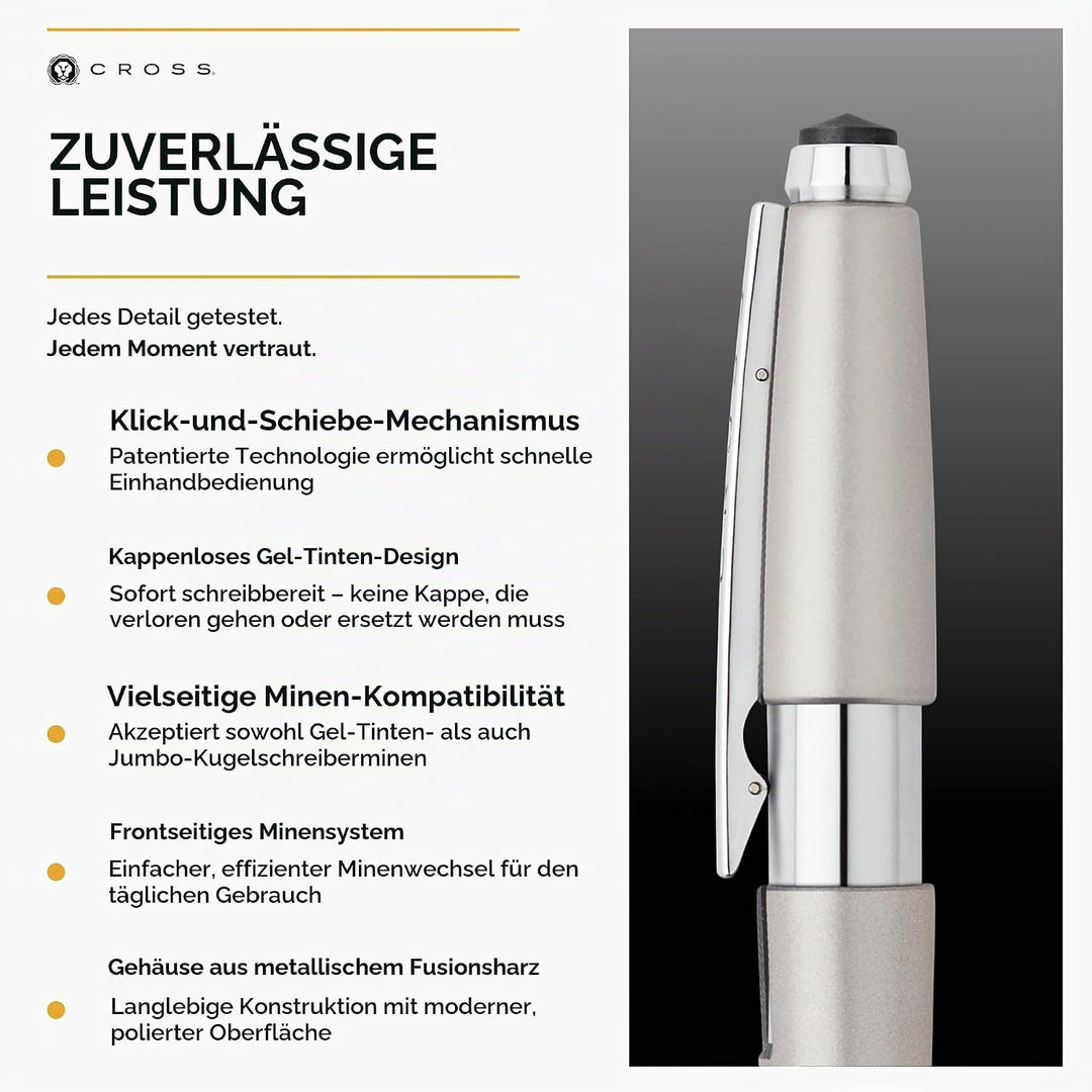 Cross Edge Rollerball (Strichstärke M, Schreibfarbe: schwarz, nachfüllbar, inkl. Premium Geschenkbox