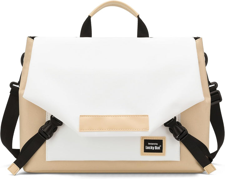 DORRISO Mode Umhängetasche Damen Herren Casual 15.6 Zoll Laptoptasche mit Gepäckgurt Arbeitstasche f