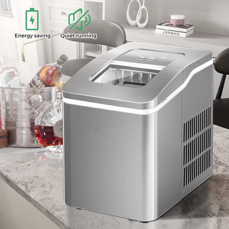 RELAX4LIFE Eiswürfelmaschine Tragbar 1,6 L, Ice Maker 9 Eiswürfel in 8 min, Eiswürfelbereiter 12 kg