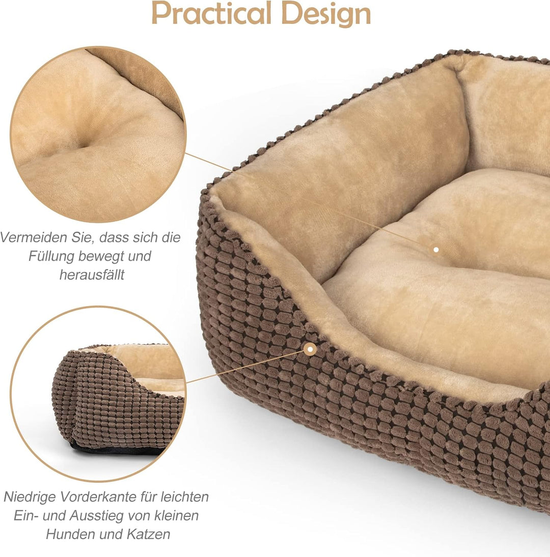 JOEJOY Hundebett Mittelgrosse Hunde, Hundekorb Flauschig, Hundebett Waschbar, Plüsch Hundebetten, ru