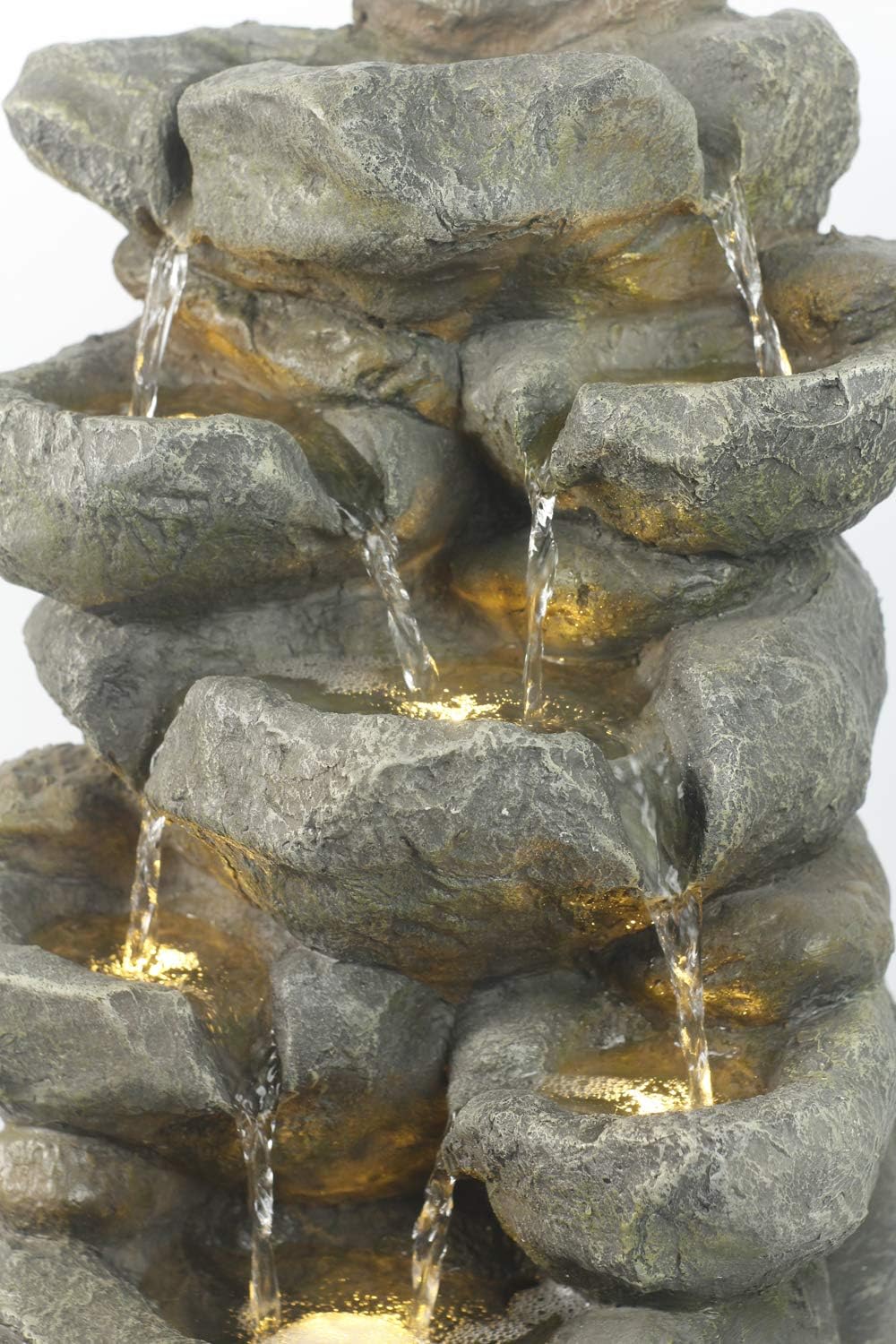Arnusa Springbrunnen Victoria mit LED Beleuchtung Zimmerbrunnen IN und Outdoor Gartenbrunnen Wassers