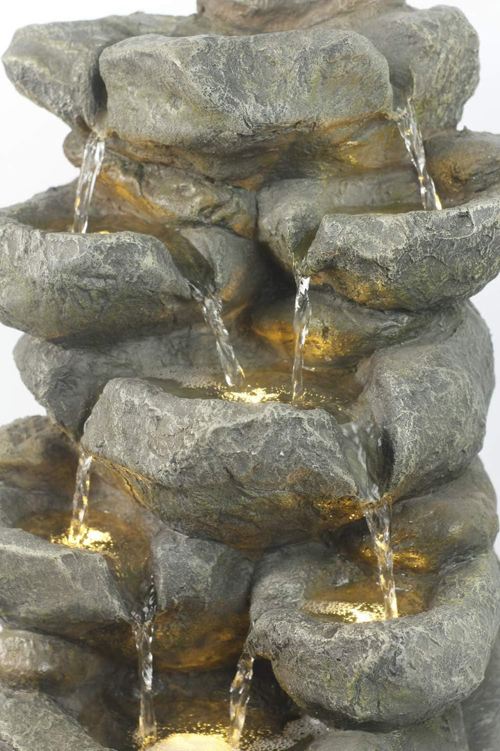 Arnusa Springbrunnen Victoria mit LED Beleuchtung Zimmerbrunnen IN und Outdoor Gartenbrunnen Wassers