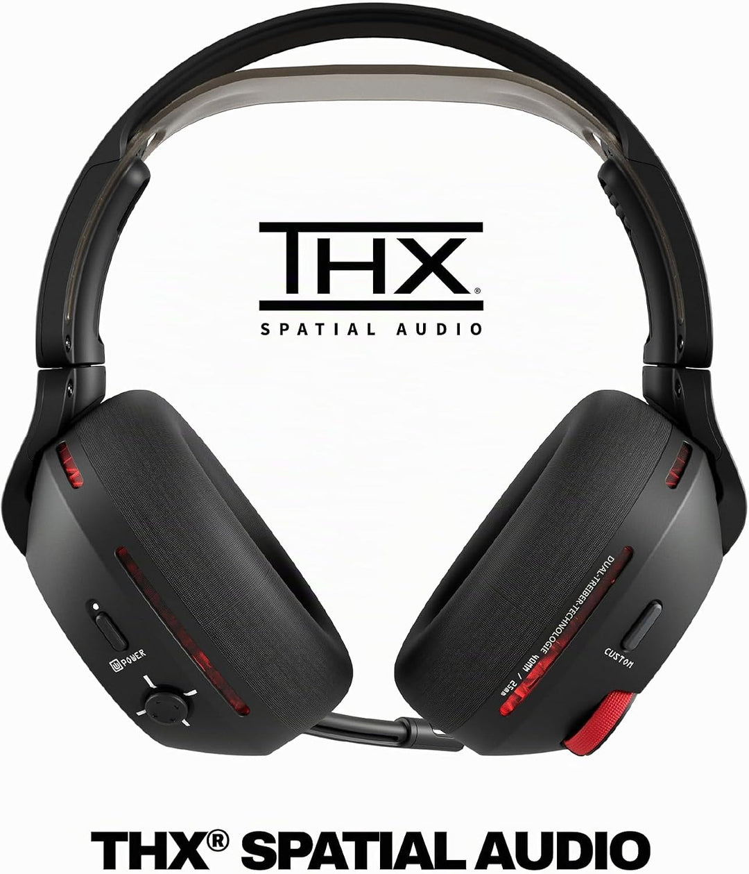 Skullcandy Crusher PLYR 720 Wireless Gaming Headset, Ultimate Immersion and Comfort, THX Spatial Aud
