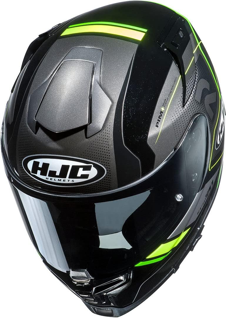 HJC Helmets Herren Nc Helmet, Schwarz/Grau/Neongelb, XS XS Schwarz/Grau/Neongelb, XS Schwarz/Grau/Ne