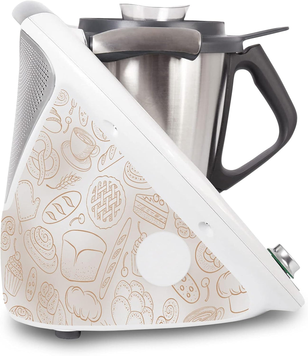 Deko Schutz Aufkleber kompatibel mit Küchenmaschine Thermomix TM5 Design Sticker Klebefolie Zubehör