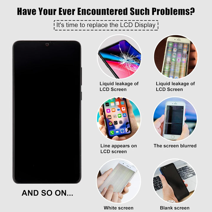 swark LCD Display Kompatibel mit Huawei P30 Lite Touchscreen Bildschirm Digitizer Assembly Glas + To