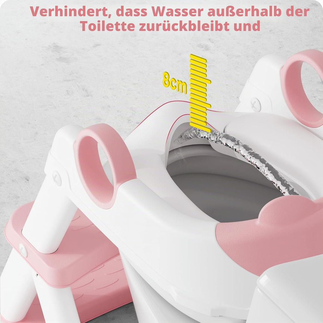 Toilettenleiter für Kinder, Upgraded Kindertoilette für Jungen und Mädchen, 2 in 1 Kind Toilettensit