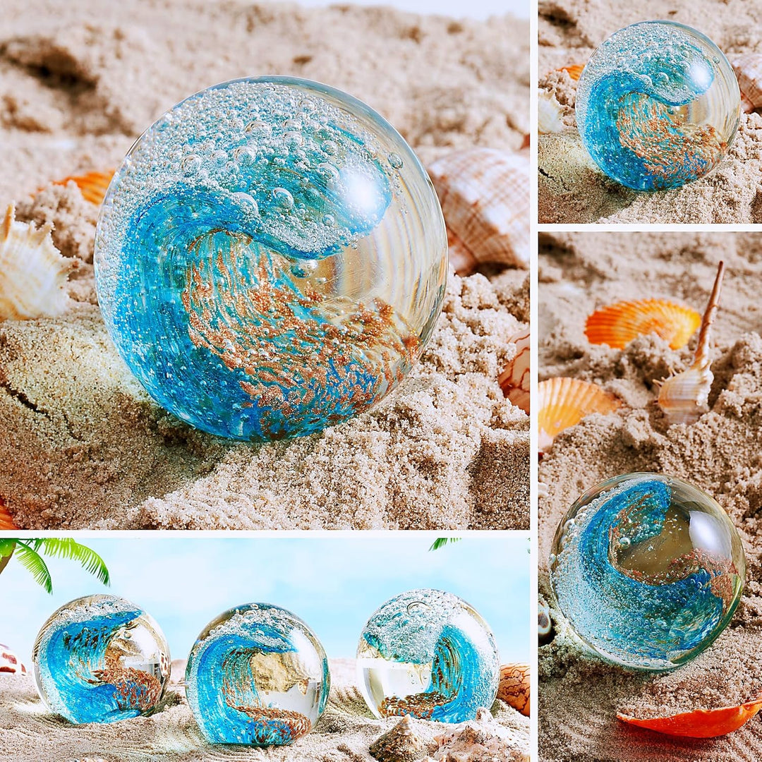 EUSTUMA Farbiges Glas Marine Life Statue, EIN Geschenk Für Marine Life Lovers Wohnkultur, Aquarium D