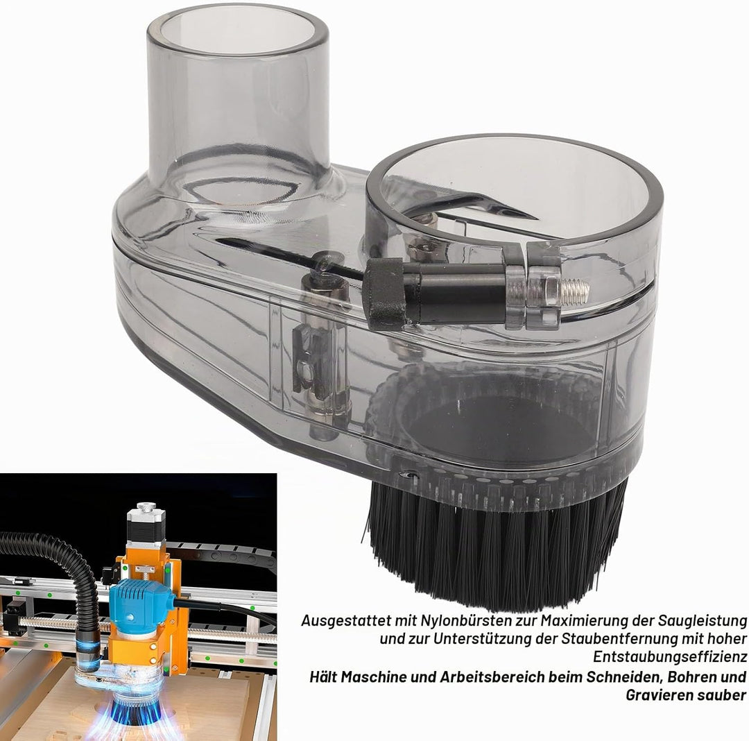 CNC-Fräser-Staubschutzschuh, 52 Mm Durchmesser, Transparenter CNC-Staubschutzmanschette mit 38 Mm Sc